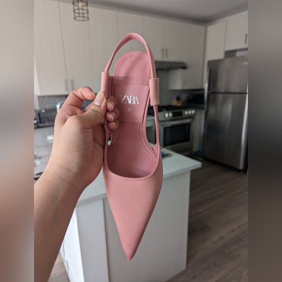 Zara blush satin heels - Picture 4 of 7
